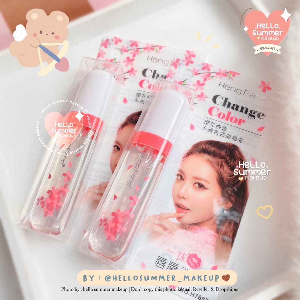 𝐋𝐈𝐏𝐆𝐋𝐎𝐒𝐒 - Hengfang Flower Magic Lip Color Change Moisturaizing Lip Care Korean Lip 7ml