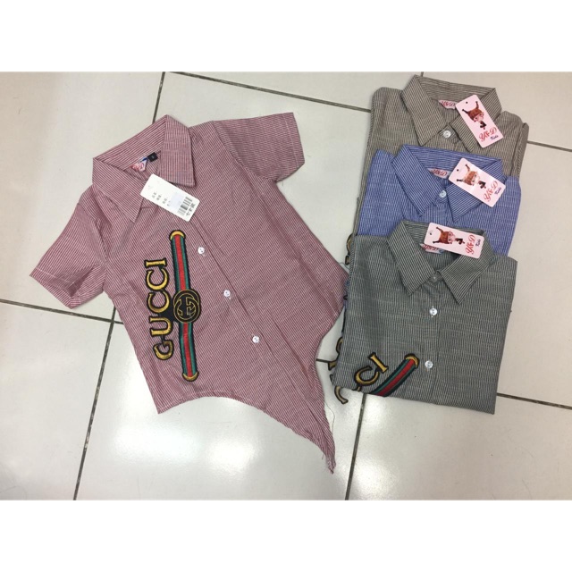 Kemeja salur Gucci