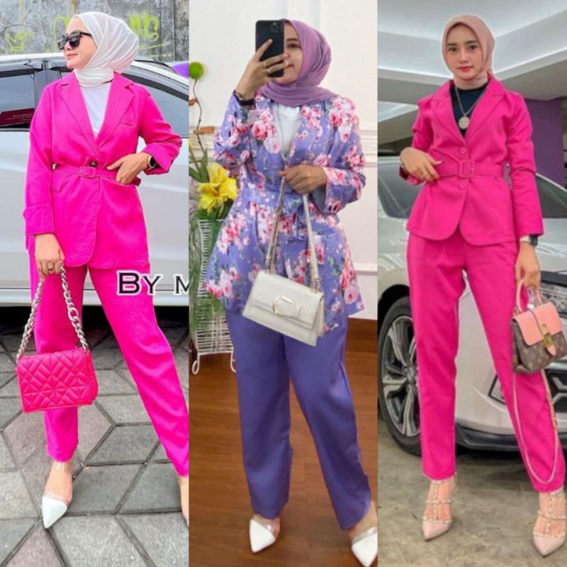 BEST SELLER SET BLAZER MARINA IMPORT/GHINA SET/SET BLAZER CYNTIA/SET BLAZER LILAC/SET BLAZER LILAC B