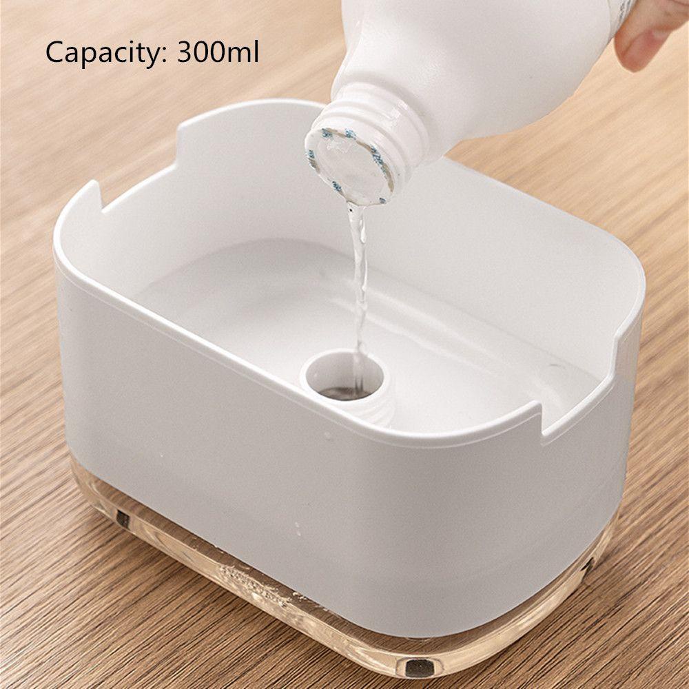 Populer Soap Pump Dispenser Wadah Cuci Piring Portable Double Layer Manual Tekan Cairan Pembersih Kotak