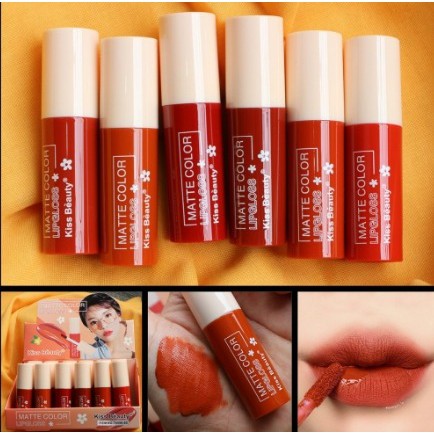 PROMO PER6PCS LIP GLOSS KISS BEAUTY MATTE COLOR 70456