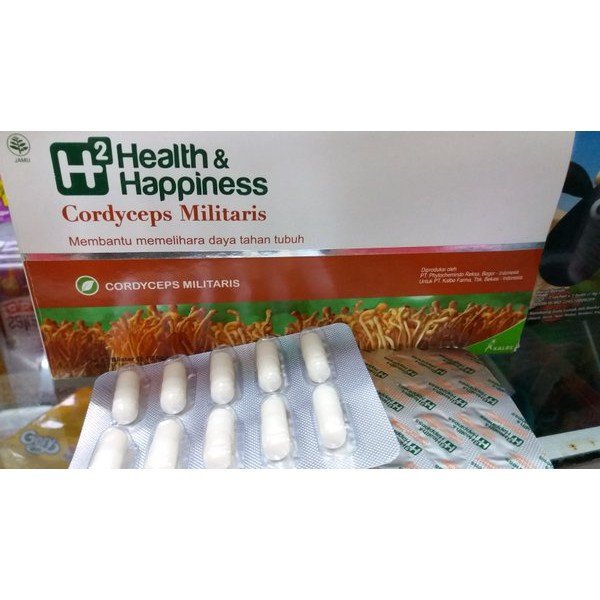 H2 Cordyceps Militaris - Memelihara Daya Tahan Tubuh (1 Strip isi 10) (bisa COD)