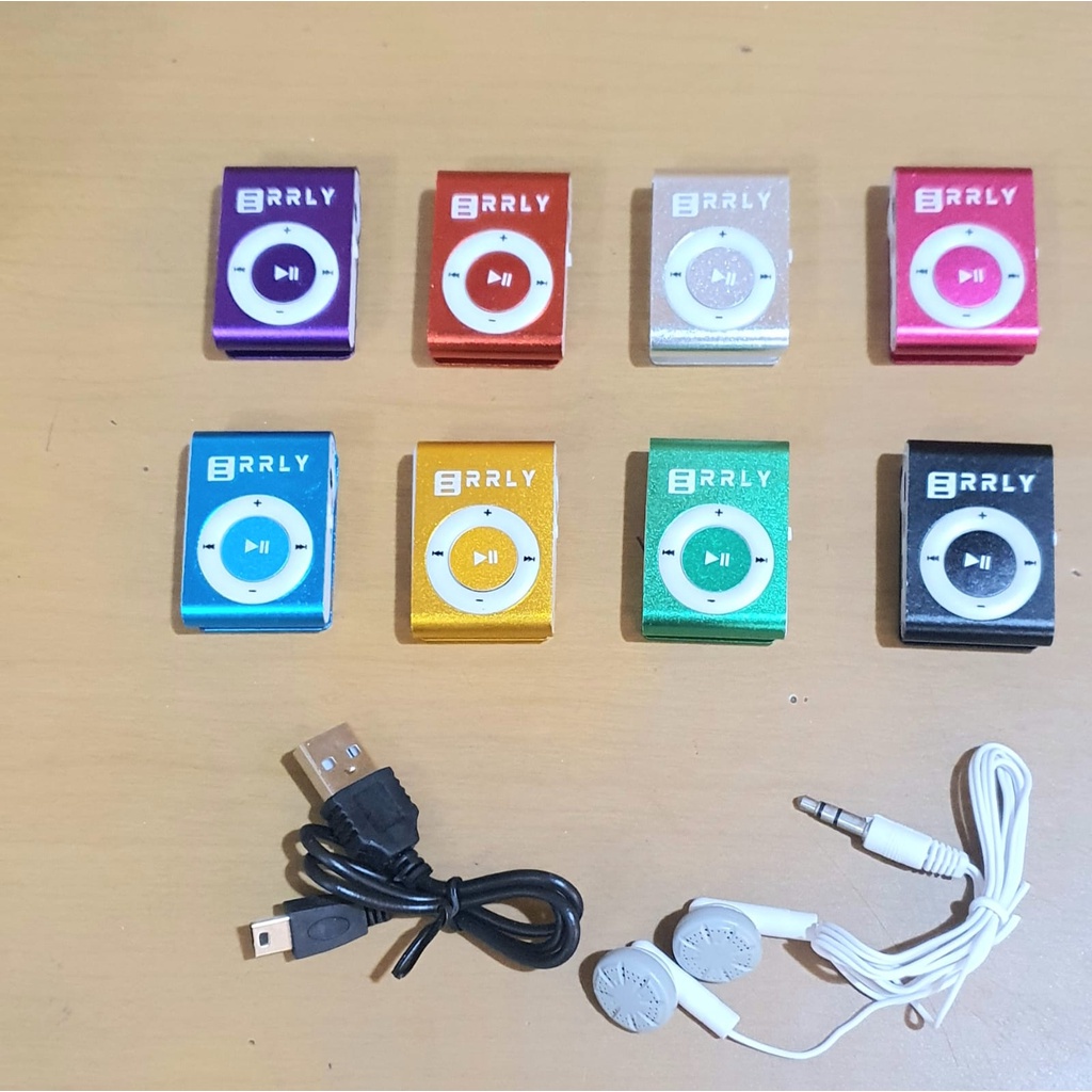 Mp3 Besi Mini Music Player Bahan metal Mp3 Jepit Slot Memory Card Packing Mika