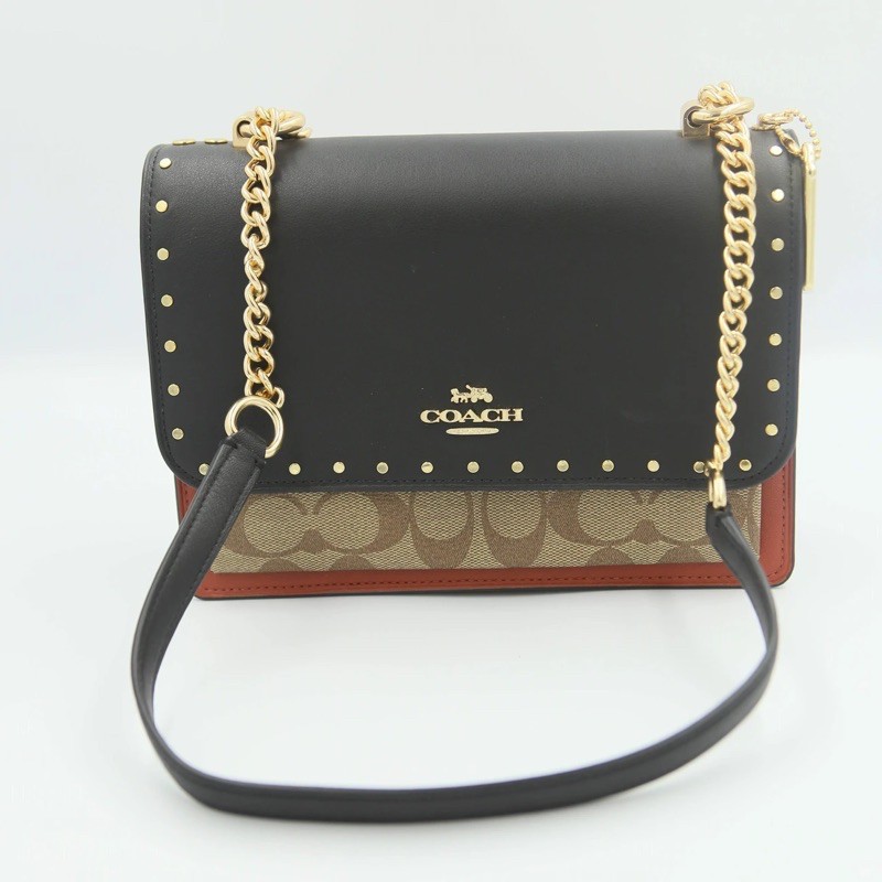 Coach Signature Klare Crossbody Bag WIth Rivets