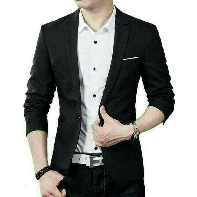 Unik ARIEL BLAZER   BLAZER PRIA   VEST PRIA   JAS PRIA   Hitam  M Limited