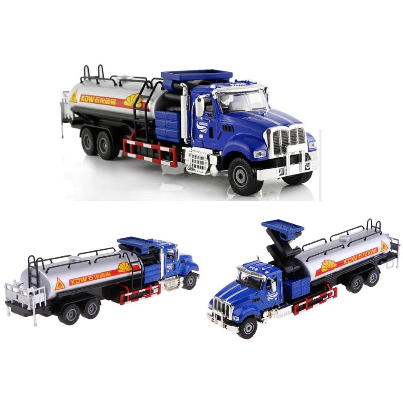 Miniatur Diecast Alat Berat KDW Us Style truck  Diecast Mobil Truk Molen Truks Tengki Truk Derek Truk Box Truk Bak Kaidiwei Skala 1:50 Die-cast Miniatur Mobil Dump Truck Towing