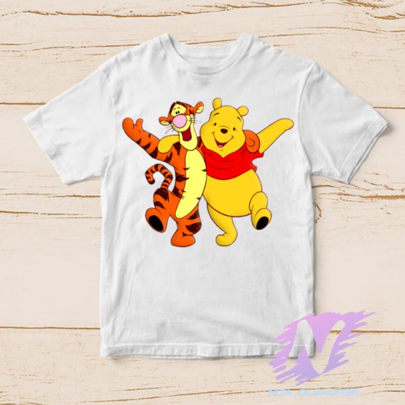 kaos anak kartu Winnie the pooh