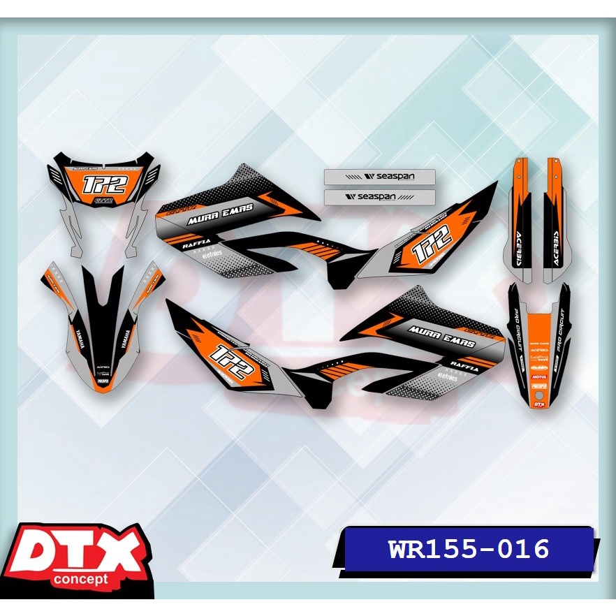 decal wr155 full body decal wr155 decal wr155 supermoto stiker motor wr155 stiker motor keren stiker motor trail motor cross stiker variasi motor decal Supermoto YAMAHA WR155-016