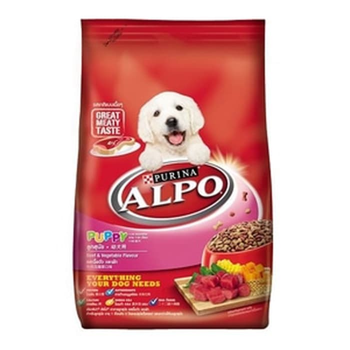 Makanan anjing alpo puppy beef and vegetarian 2.6KG
