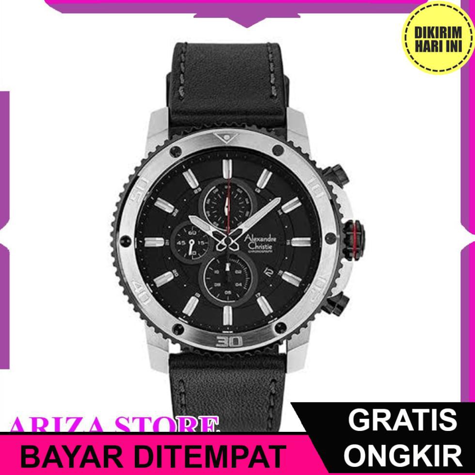 (BAYAR DITEMPAT) OE5814 TALI JAM TANGAN KULIT ASLI ALEXANDRE CHRISTIE 6509 GENUINE LEATHER AC 6509