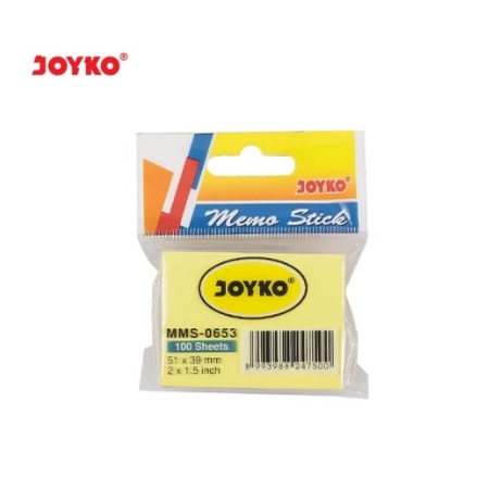 MEMO STICKY NOTE KERTAS TEMPEL JOYKO MMS-0653 MMS-653P ALAT TULIS PERLENGKAPAN KANTOR WARNA KUNING STICK MMS 0653 653P MMS0653 MMS653P-MMS-0653