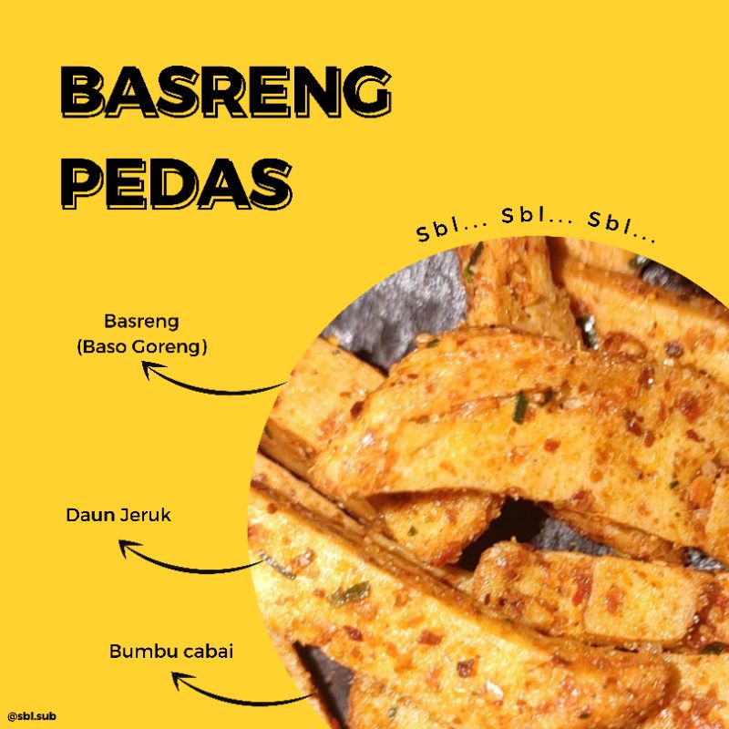 

Basreng Pedas Daun Jeruk - Basreng (Baso Goreng)