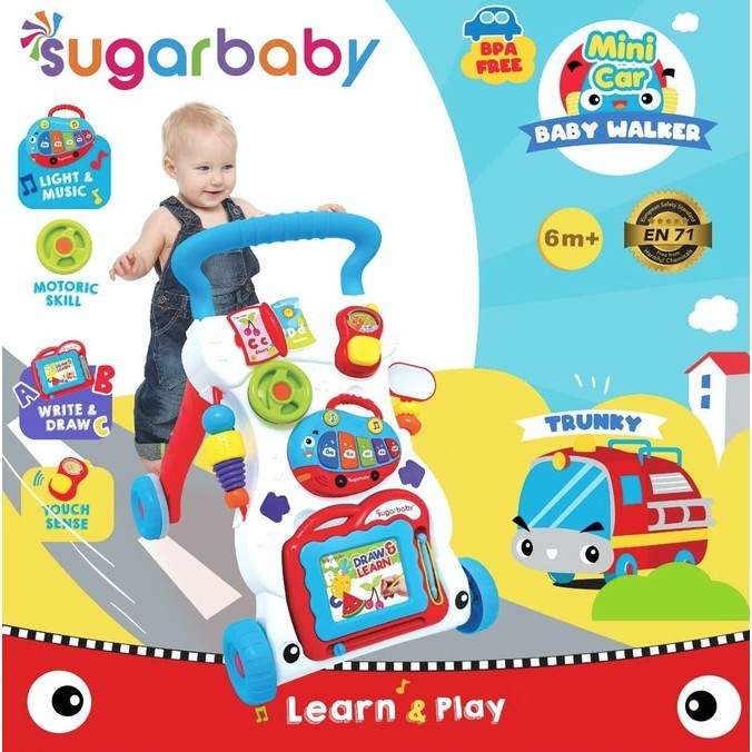 Sugar Baby Circus Walker Mini Car Push Baby / Spacebaby / 2in1 Walker Playmat Baby Walker