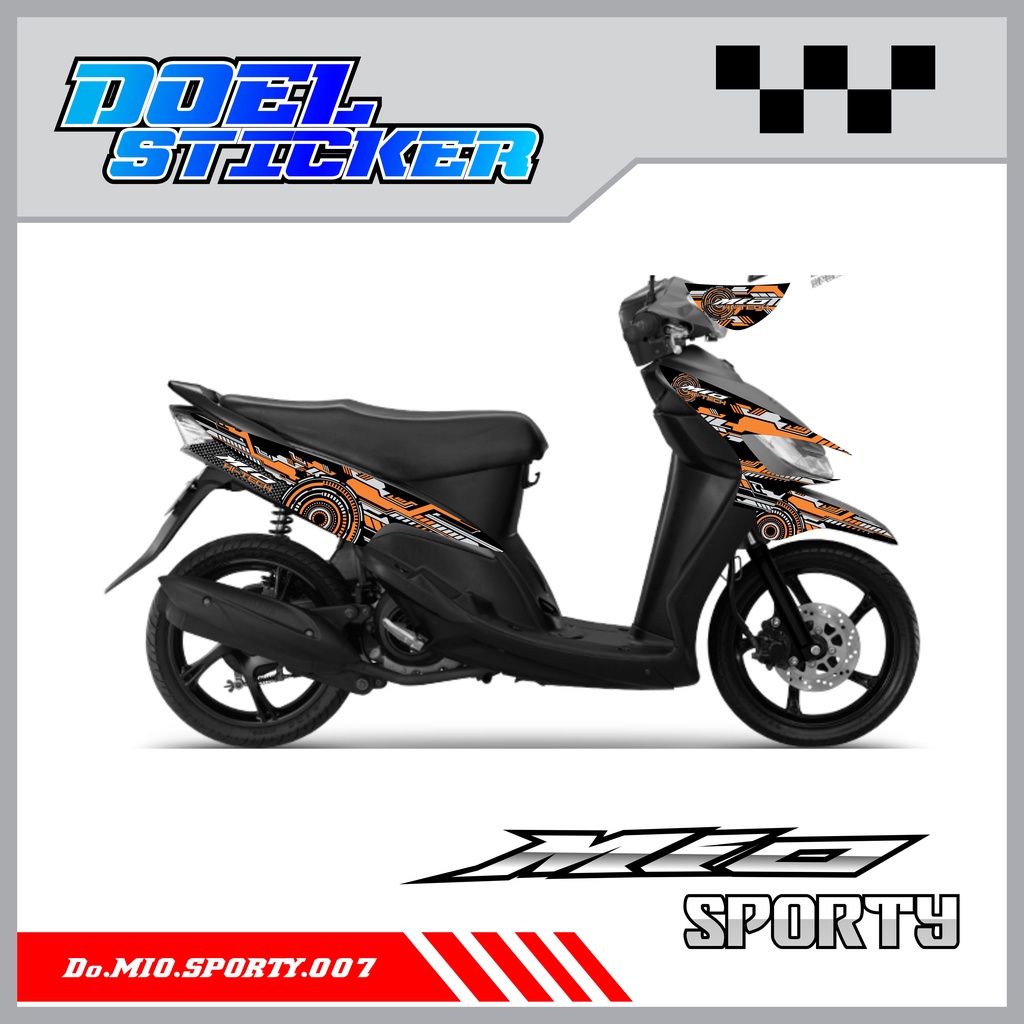 STICKER STRIPING MIO SPORTY , SMILE - STICKER STRIPING LIST VARIASI HOLOGRAM , CROME MIO SPORTY , MIO SMILE DOEL 007