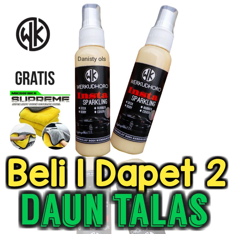 Pengkilap mobil/gratis kain lap/anti baret/daun talas/kit mobil/nano keramik/beli 1 dapet 2/wax poles/penghitam dasbor