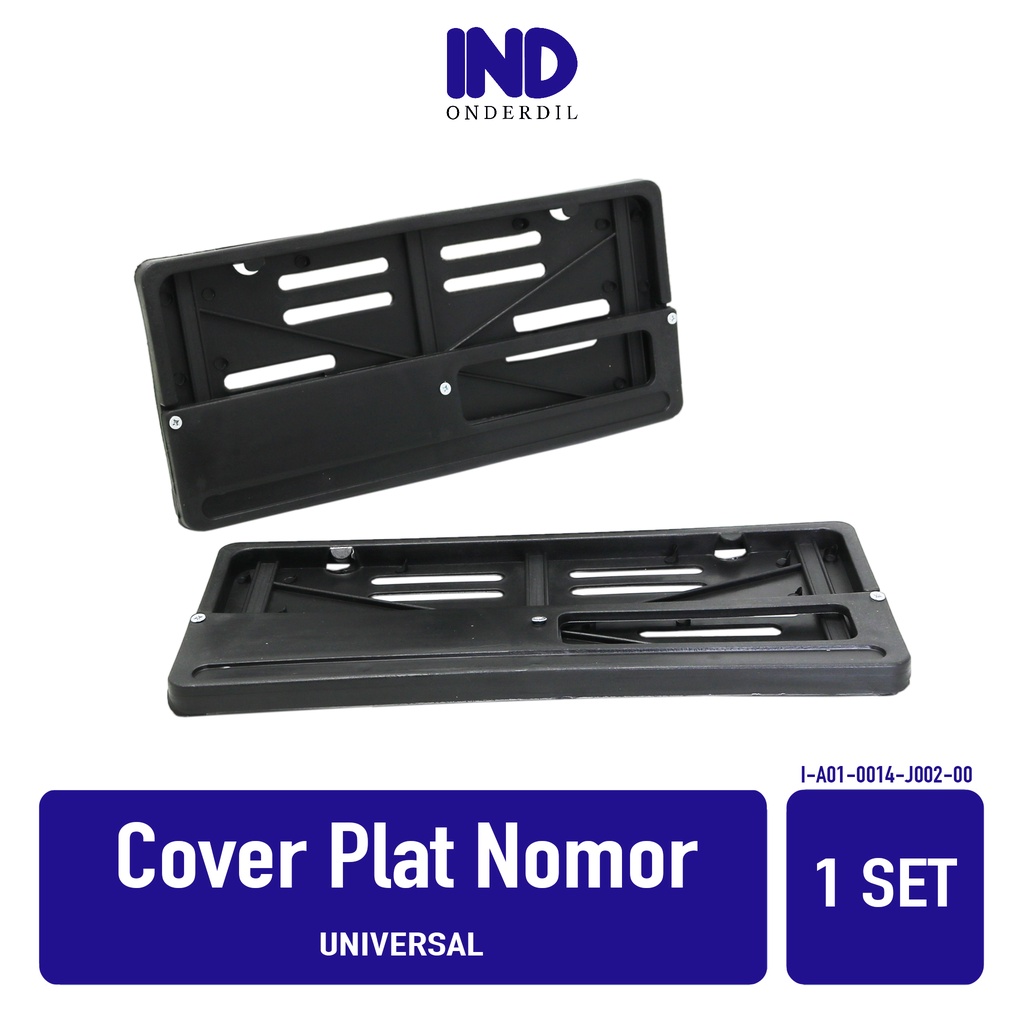 Cover-Dudukan Plat Nomor-Nomer-No Motor Depan-Belakang Plastik Honda-Yamaha-Suzuki-Kawasaki Universal 1 Set-2 Pcs