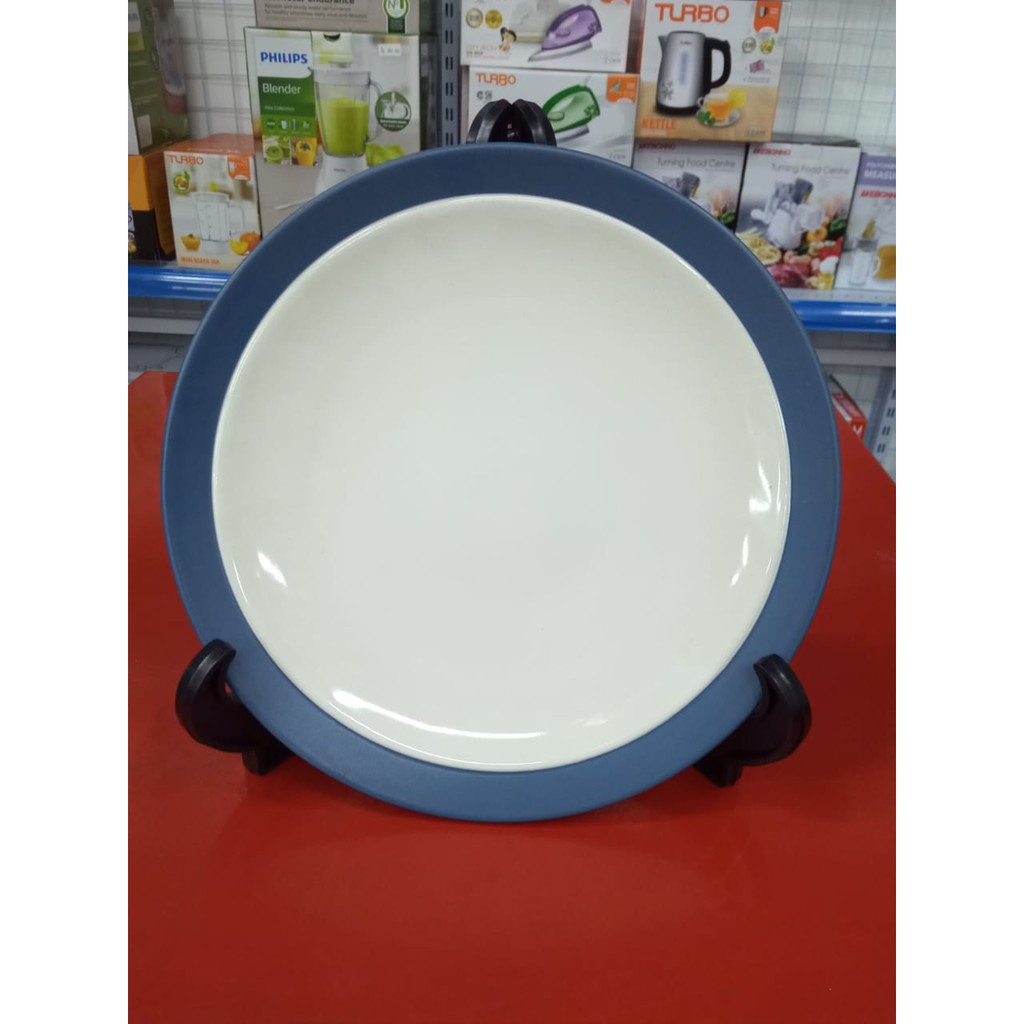  PIRING  KUE 21 CM KONA BIRU LUMINARC PIRING  KERAMIK  