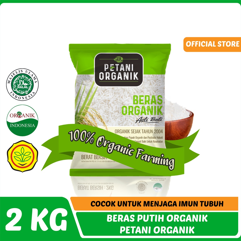 

Beras Organik Putih Petani Organik 2kg / Cocok Untuk Menjaga Imun Tubuh