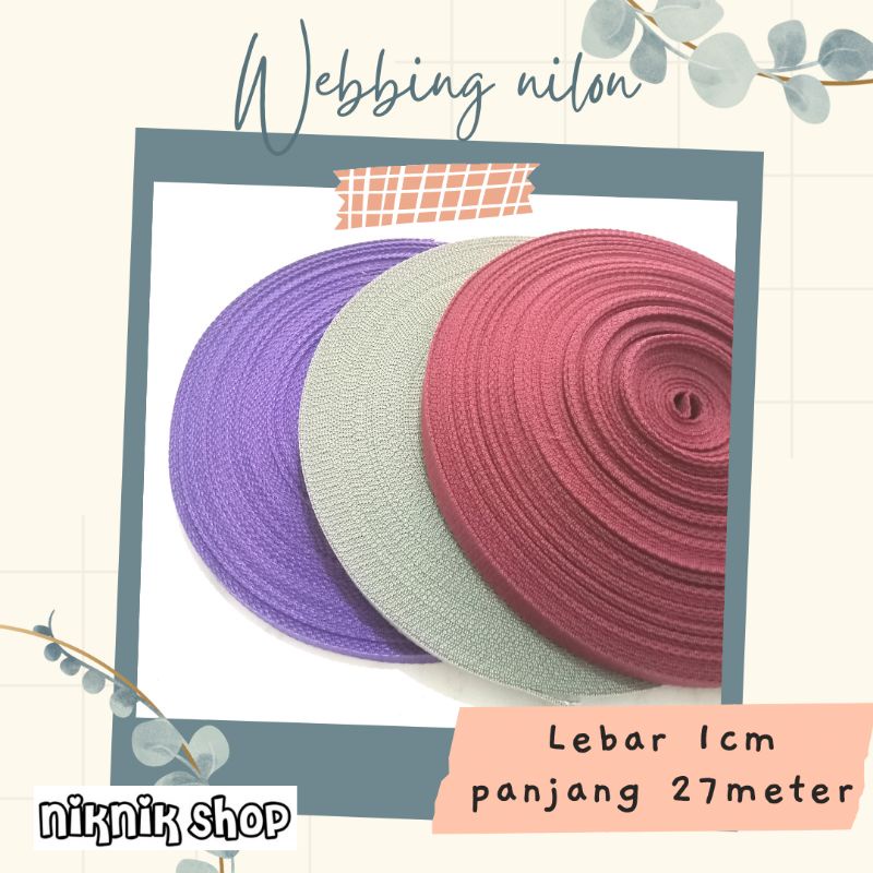 

tali webbing nilon 1cm rol