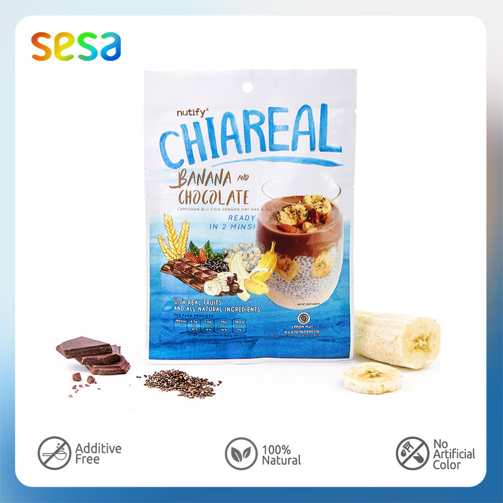 

Nutify - Chiareal Choco Banana 46 g (Sereal Sehat)