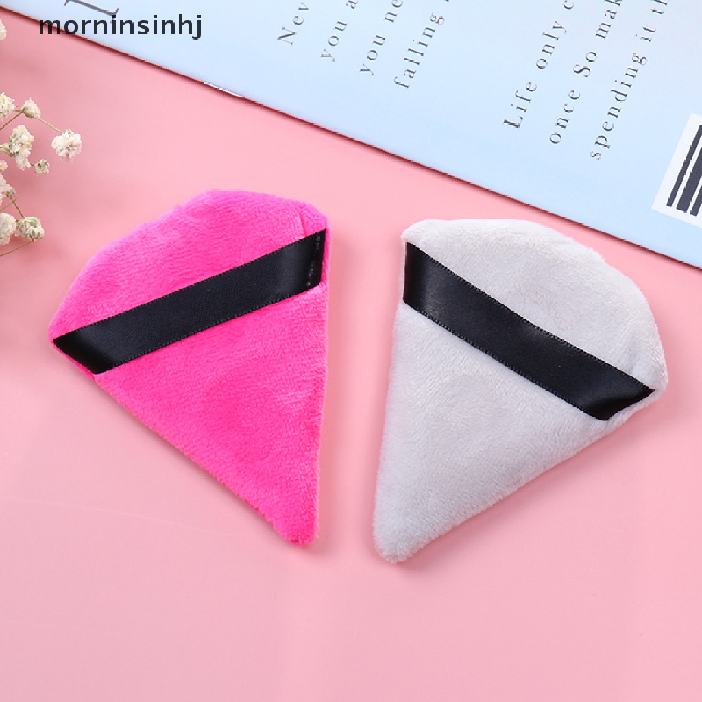 Mor Spons Puff Mini Bentuk Segitiga Bahan Velvet