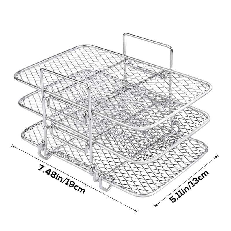 Btsg Rak Panggangan 3 Susun Bahan Stainless Steel Untuk Perlengkapan Dapur