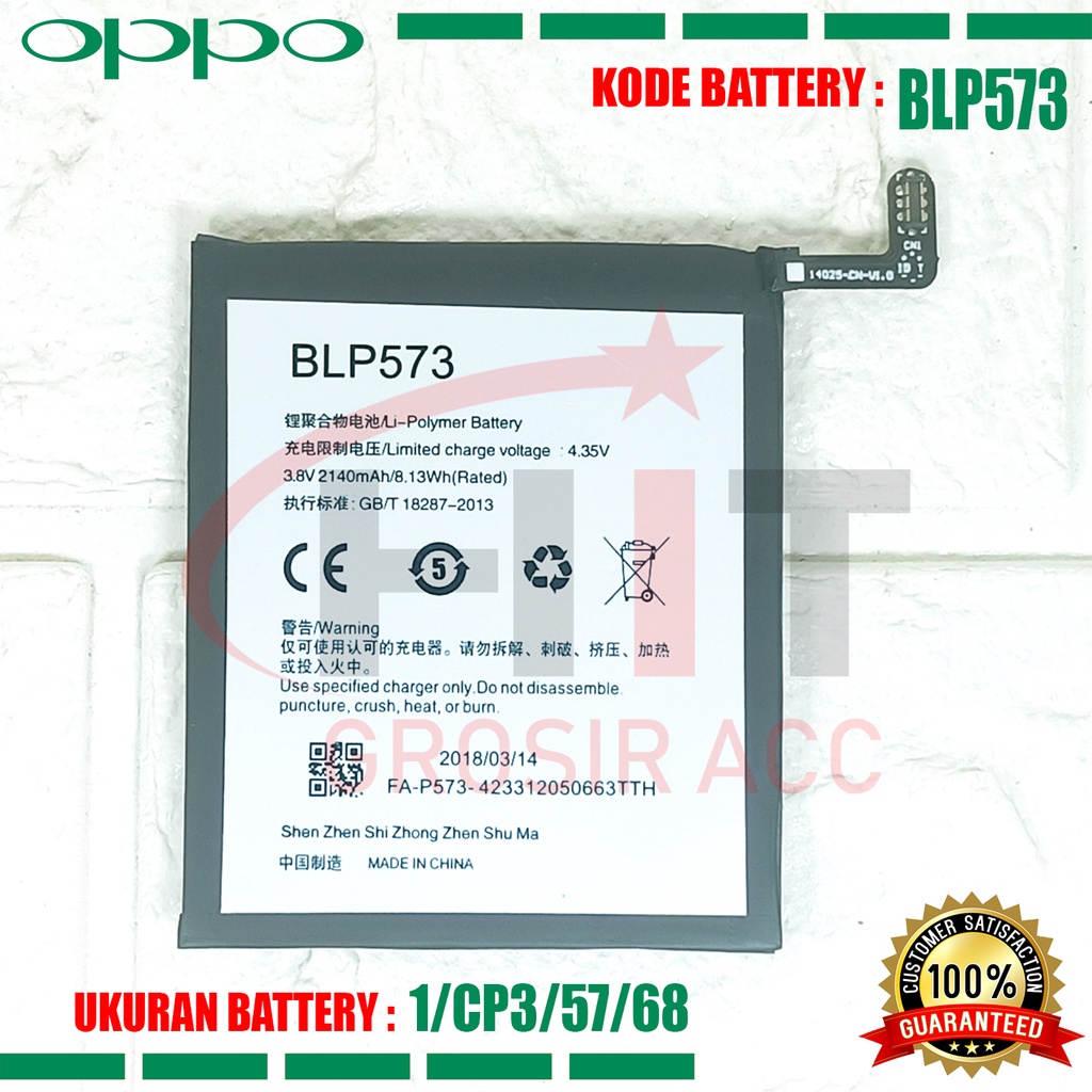 Baterai Battery Ori BLP573 Oppo N1 Mini N5111 N5116