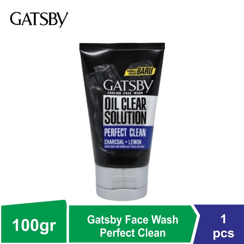 Gatsby Face Cooling Face Wash Oil Clear Solution 100gr - Pembersih Wajah