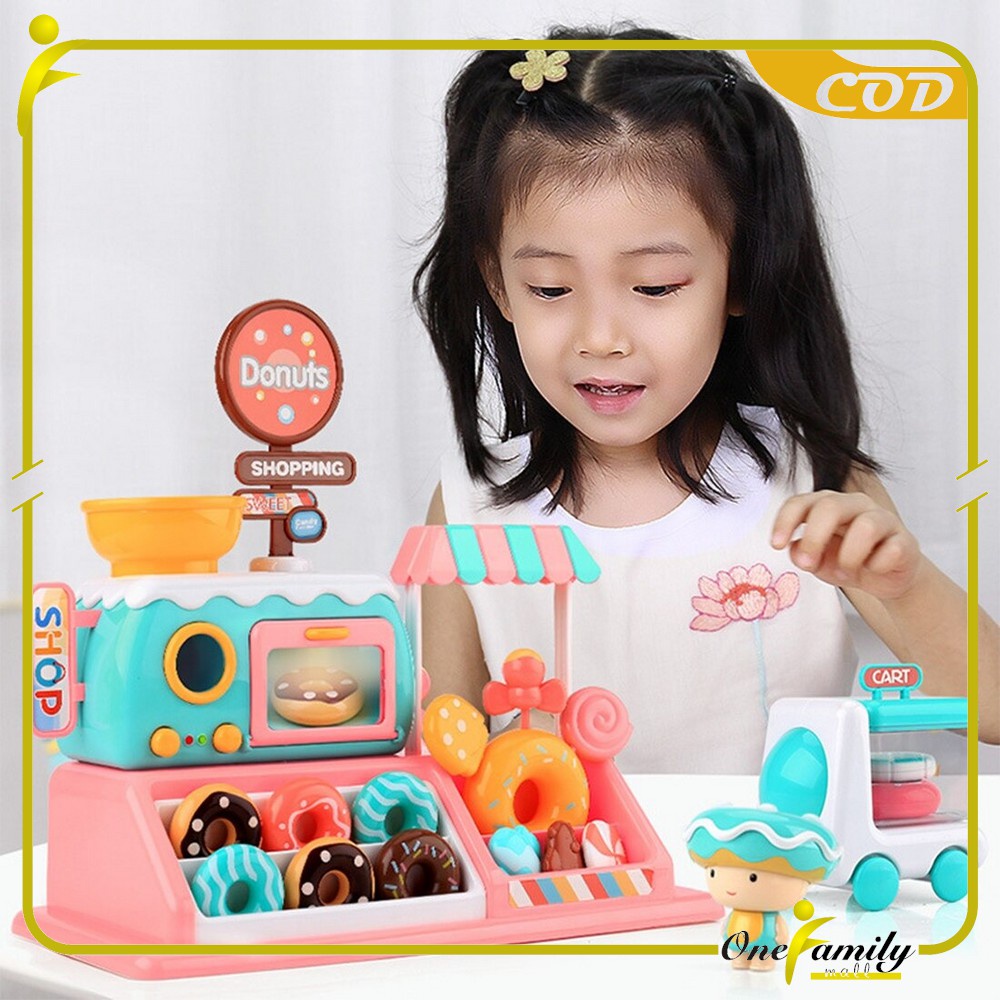Mainan Edukasi Anak Toko Donat 999-82 / Jualan Roti Donut Hadiah Ultah / Kado Ulang Tahun