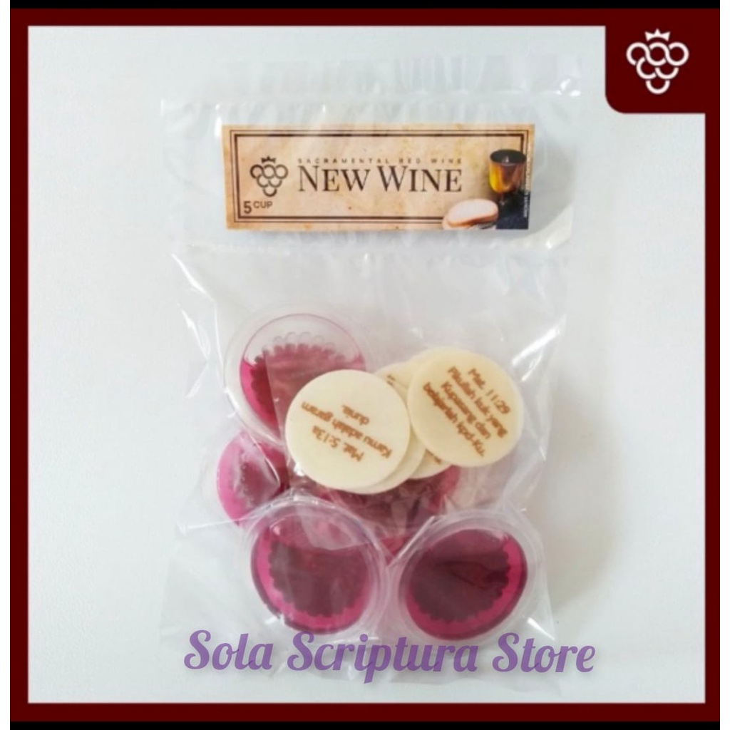 

Minuman Perjamuan Gereja Isi 5 + Hosti Ayat New Wine