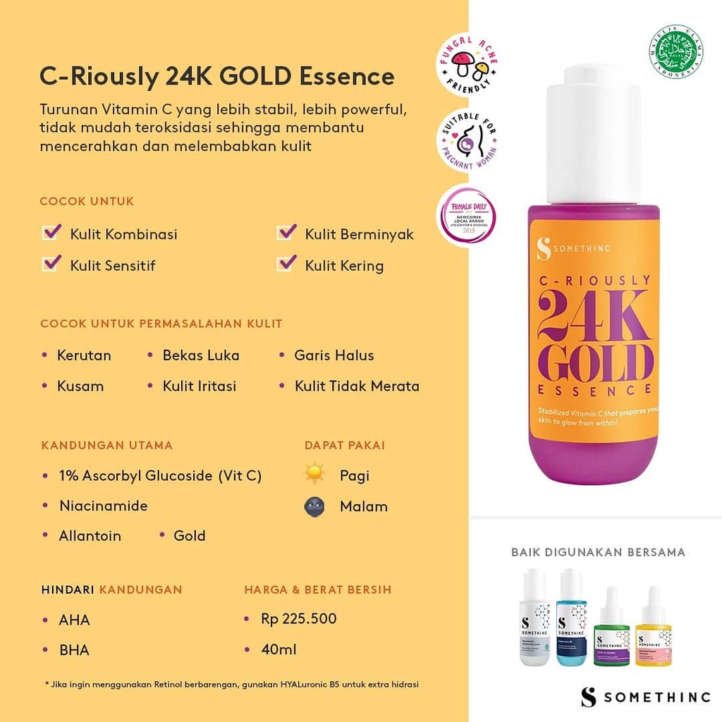 SOMETHINC C-RIOUSLY 24K GOLD ESSENCE 40ML