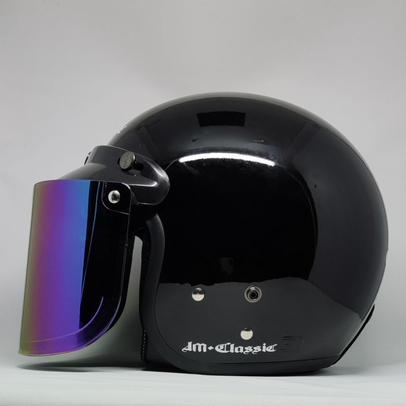 Helm Bogo Dewasa Retro Original JM-08 Flat Visor