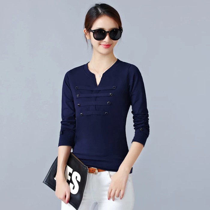 Terbaru Atasan Blouse Wanita Fashion Muslim Amanda Trend 2020 Sx228 Kaos Lengan Panjang Gaya Kore Shopee Indonesia