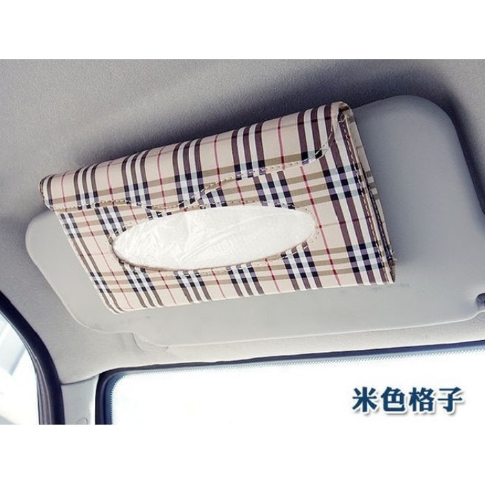 Car Tissue Box Organizer Tempat Tisu Mobil Jepit Sun Visor