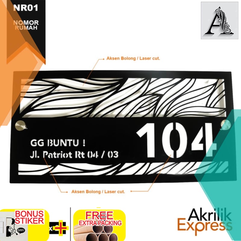 Murah nomor rumah / nomor rumah akrilik / nomor rumah unik / nomor rumah
