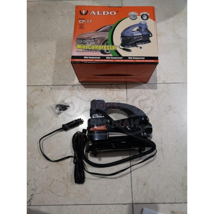 MINI AIR COMPRESSOR ALDO CP17 / MINI KOMPRESSOR ANGIN AKI MOBIL DC