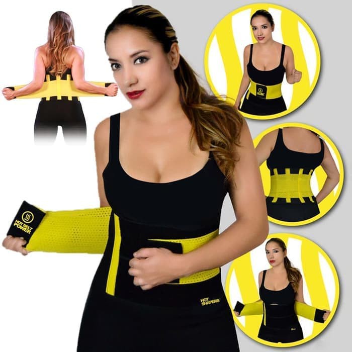 HOT SHAPERS POWER BELT KORSET / SABUK SPORT PEMBAKAR LEMAK PERUT + BOX