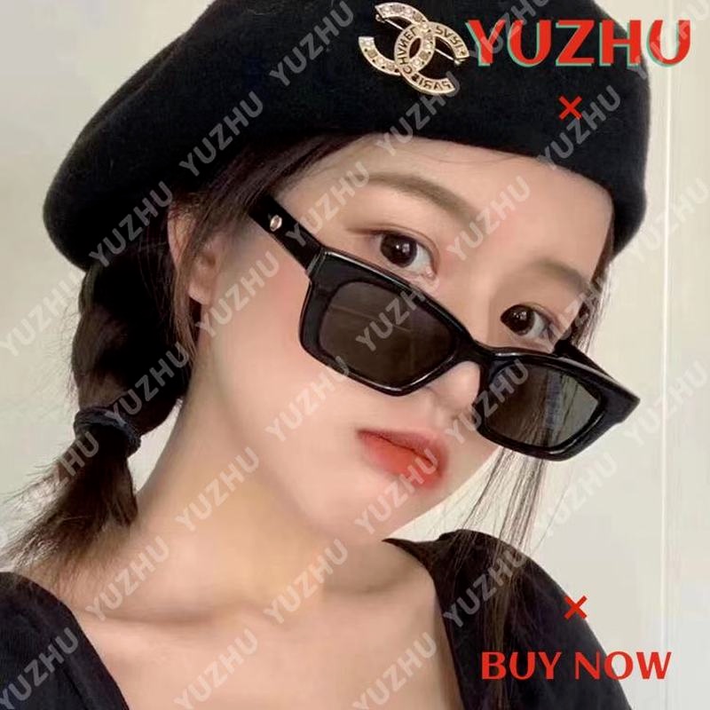 (YUZHU) TERSEDIA &amp; COD Kacamata Hitam Wanita Korean Gaya Rectangle Kacamata Hitam Sunglasses Women