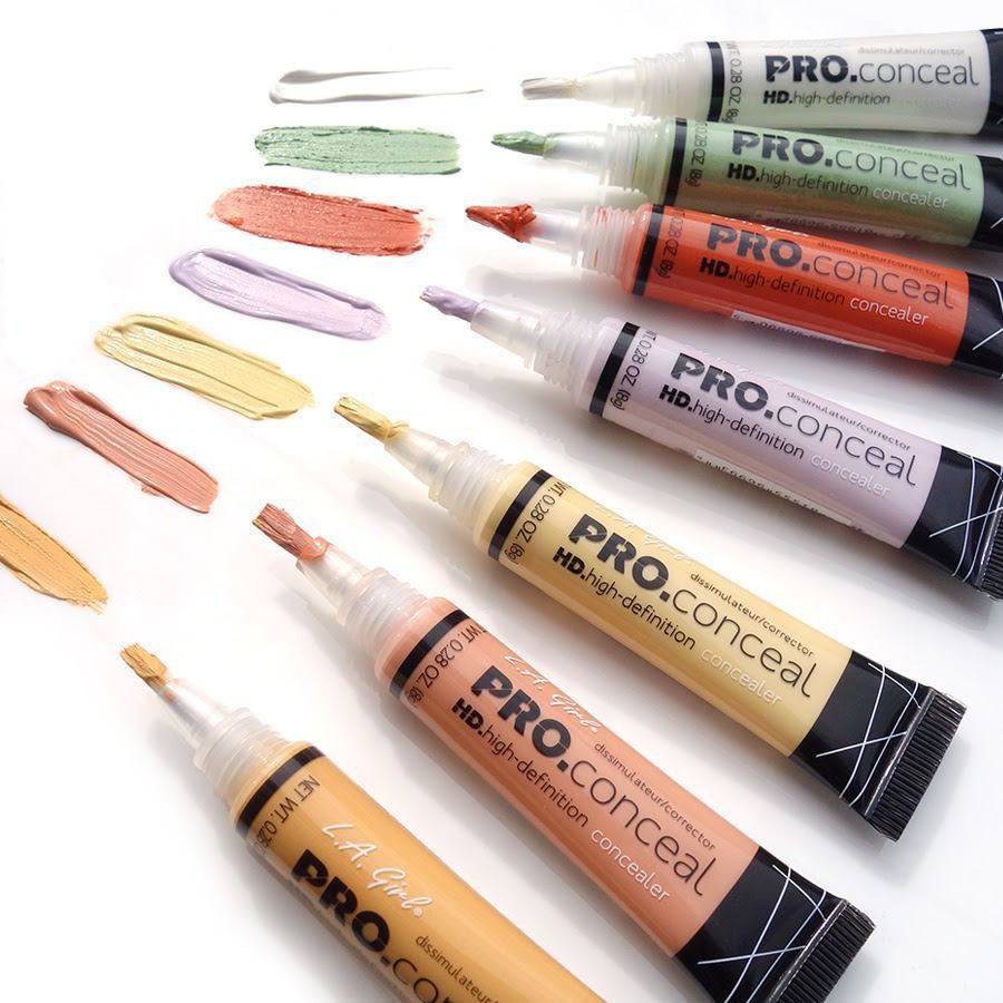 LA GIRL HD Pro Concealer Natural - CREAMY BEIGE - GREEN -ORANGE CORRECTOR- LIGHT IVORY CONCEALER