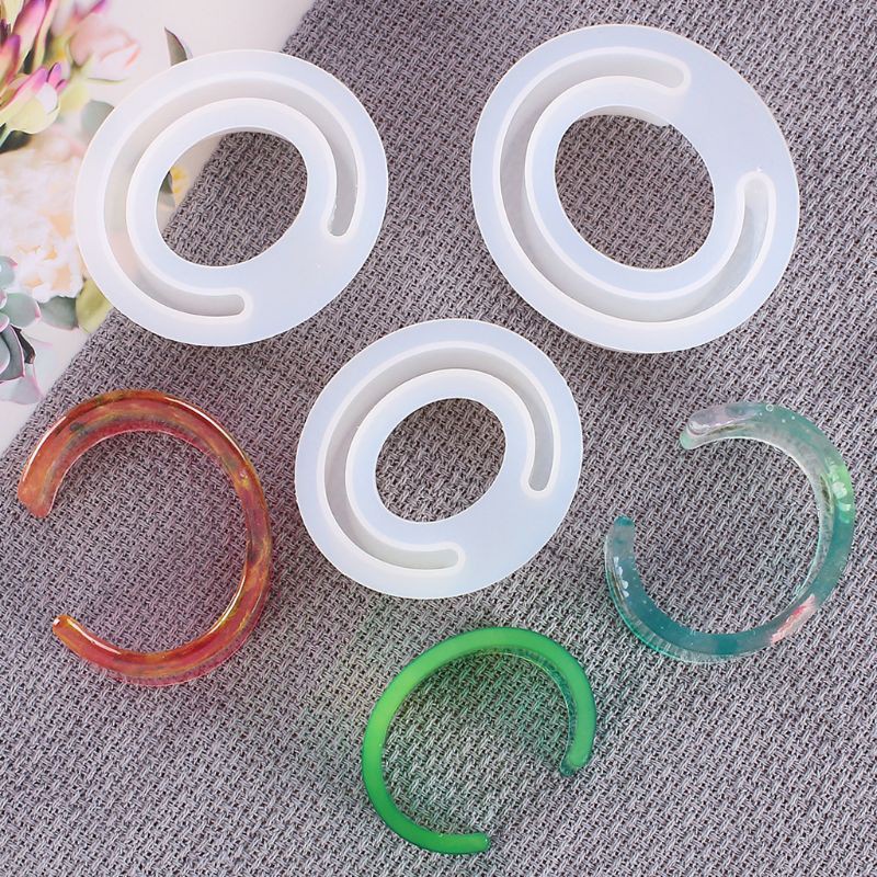 Glitter 6 Sizes  DIY Wide Acrylic Bracelet Silicone Molds Kit Open Cuff Bracelet Bangle Resin Casting Mould Jewelry Making Tools