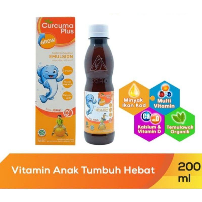 CURCUMA PLUS GROW EMULSION 200 ML, MULTIVITAMIN ANAK