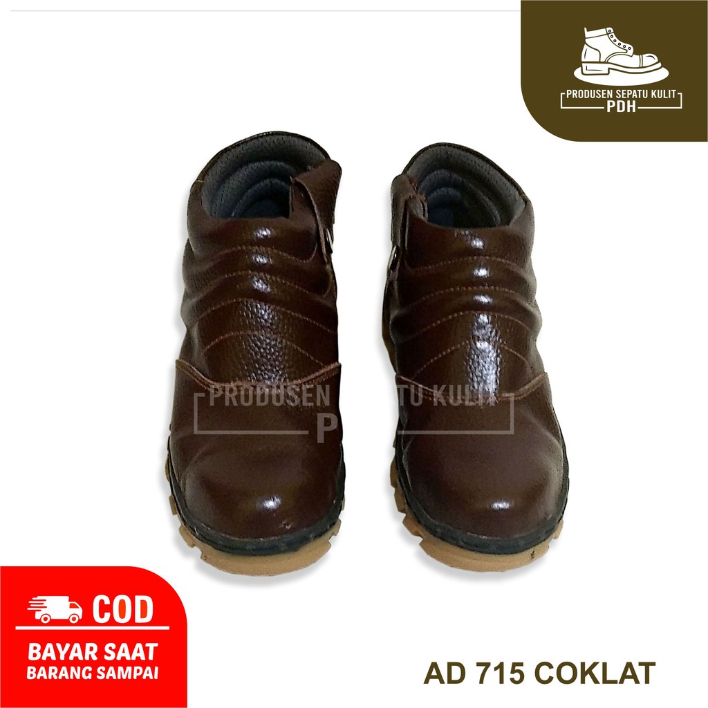 SUPER SALE SEPATU  KULIT SAPI ASLI SAFETY ANTI SLIP OIL RESIST TERKENAL KUALITASNYA – AD 715