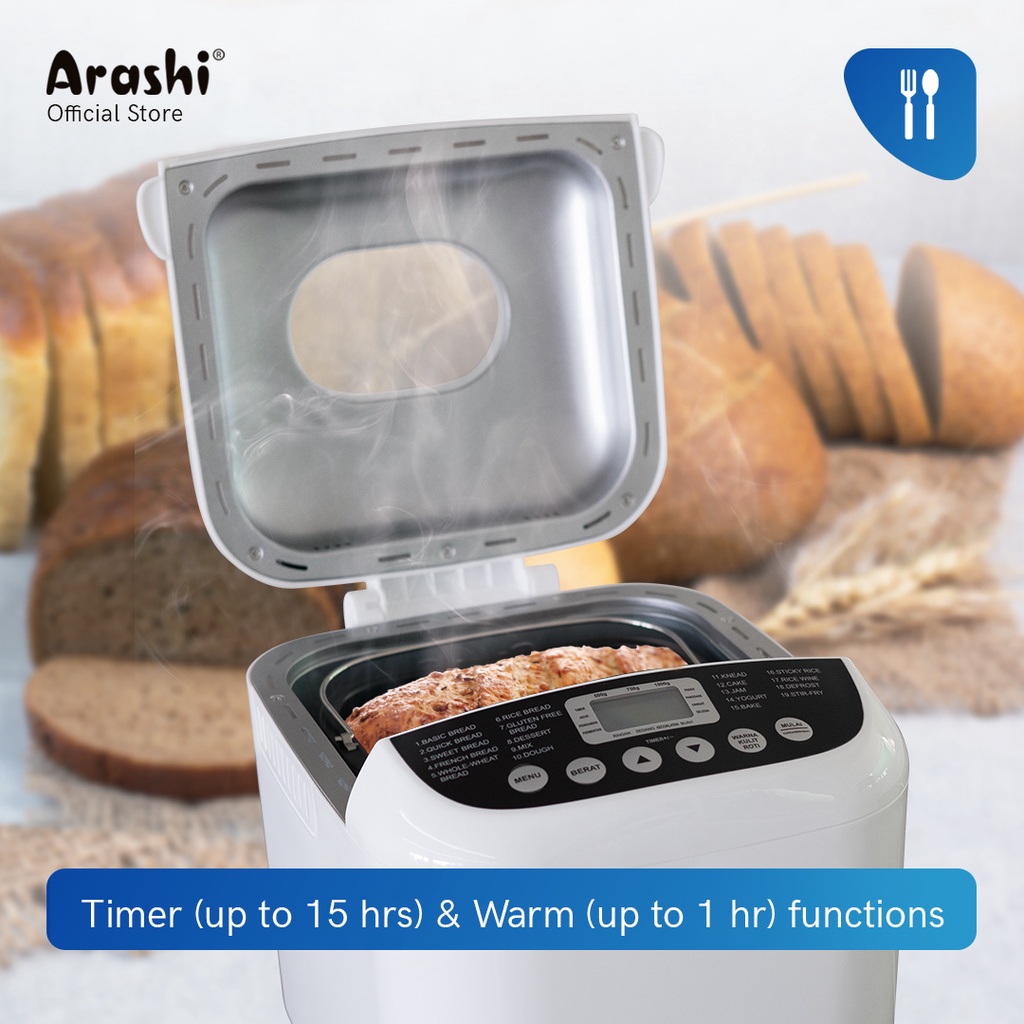 Arashi ABA 2005 Bread Maker / Mesin Pembuat Roti Digital Otomatis