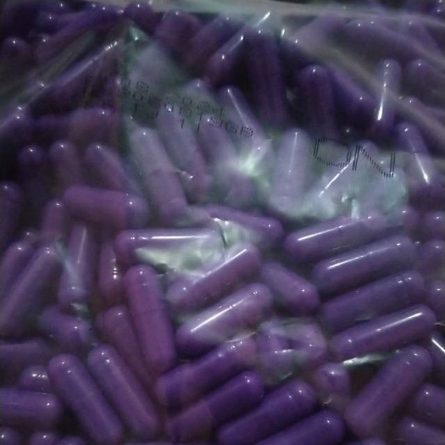 Cangkang Kapsul Kosong 0 Full Ungu Isi 1000 Kapsul