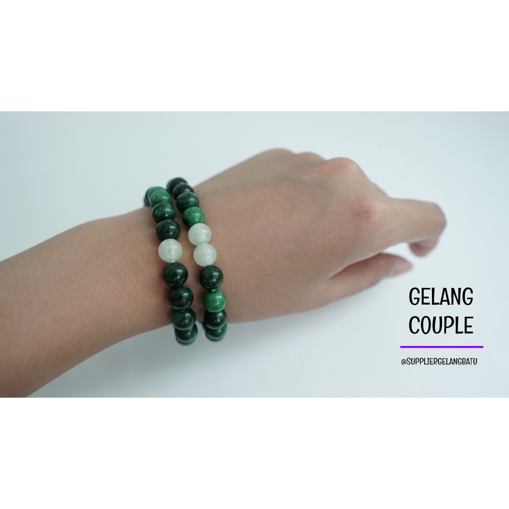 gelang batu FOSFOR GIOK BURMA pasangan distance bracelet couple akik