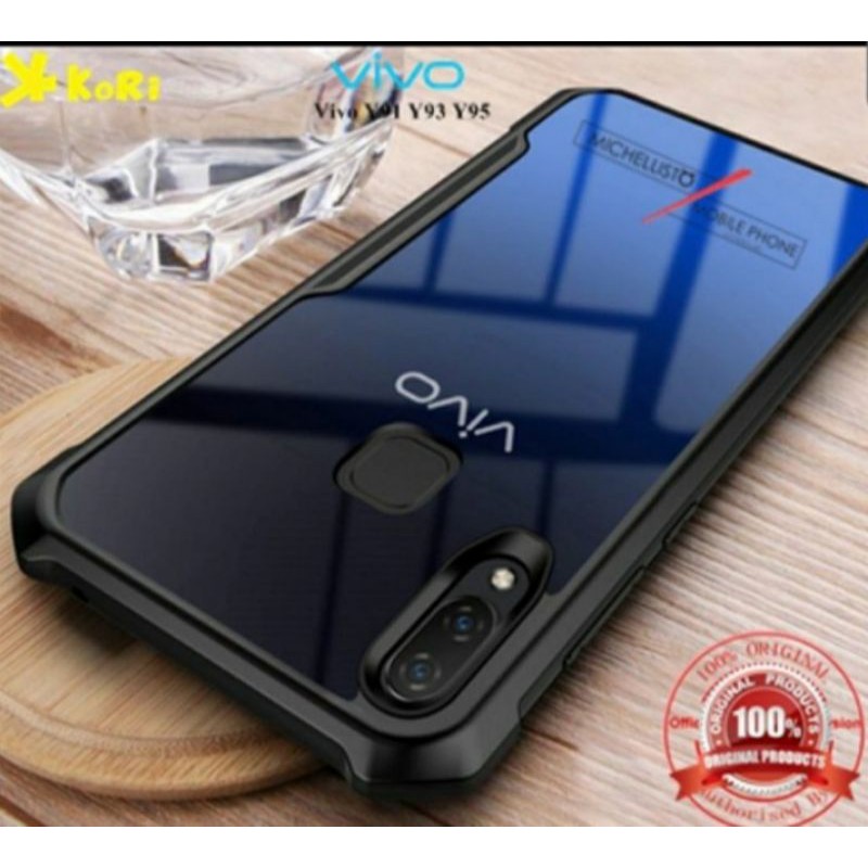 For Vivo Y91 Y93 Y95 Softcase Clear Armor Bumper Transparant ShockProof