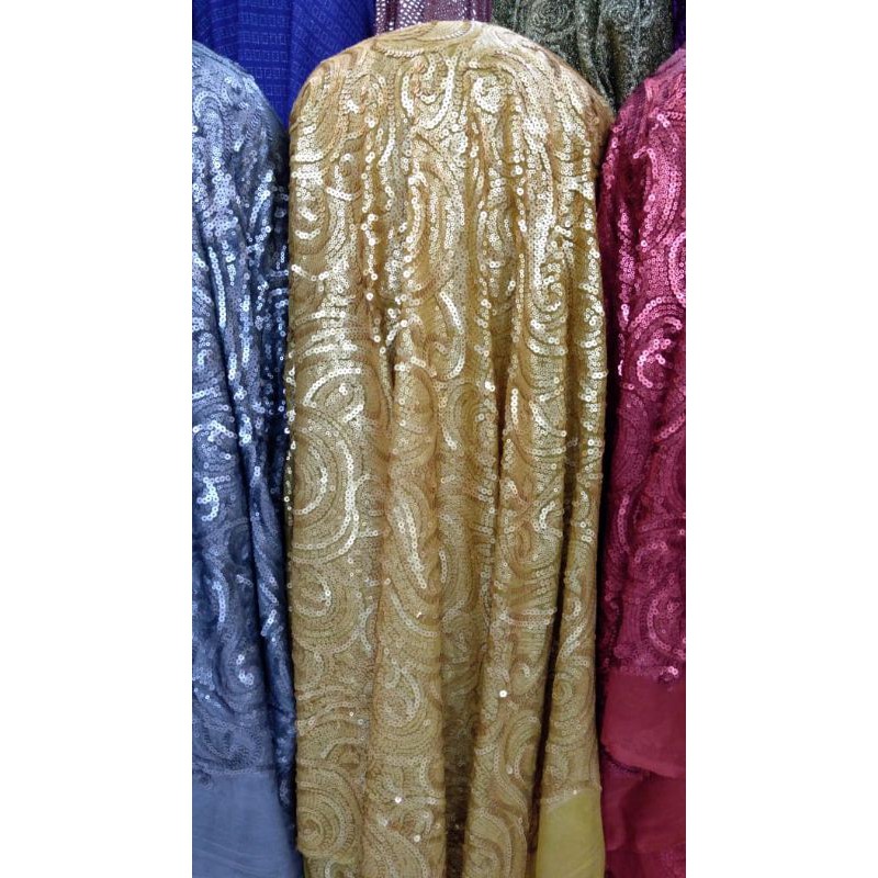 kain sequin / bahan sequin / bahan dress,gaun,seragaman pernikahan dll TERMURAH