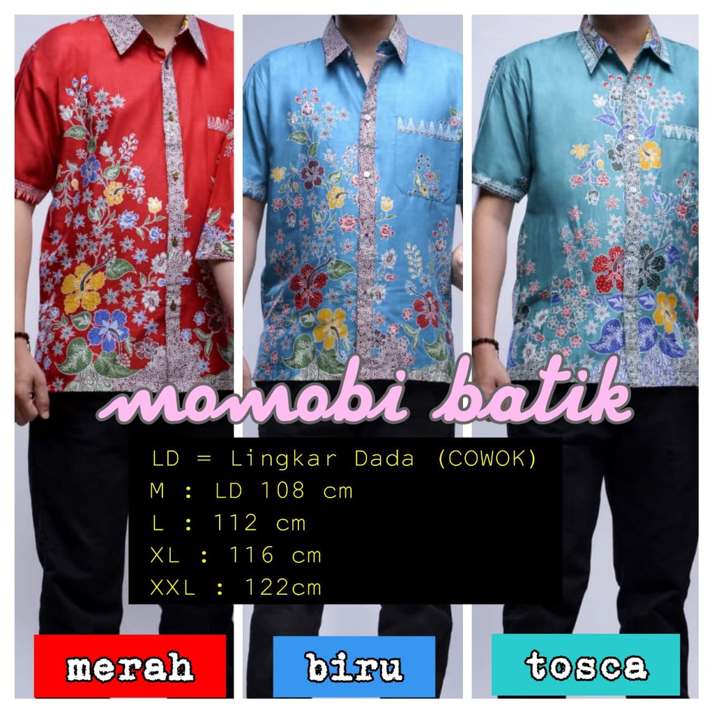 KEMEJA BATIK PRIA LENGAN PENDEK BERKUALITAS BATIK VANIA BUNGA