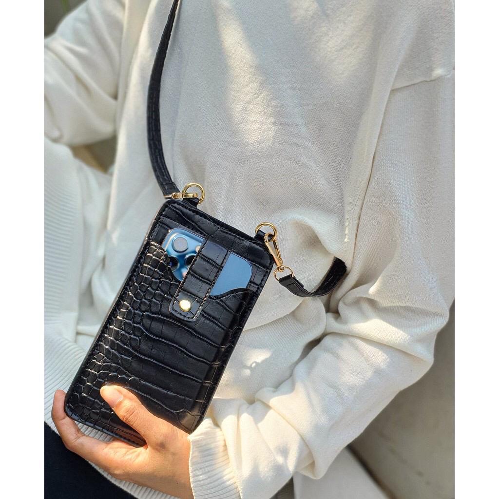 (GROSIRJAYA32) Tas slingphone croco DAILY hp ( super ) selempang handphone slingpouch slim