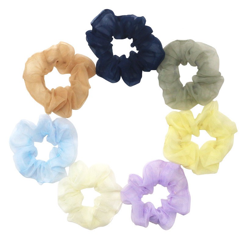 ikat rambut organza scrunchie korea style